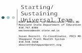 Starting/Sustaining Universal Team Milt McKenna, Co-Coordinator, PBIS MD Maryland State Department of Education 410.767.0304 mmckenna@msde.state.md.us.