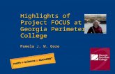 Highlights of Project FOCUS at Georgia Perimeter College Pamela J. W. Gore.