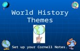 World History Themes Set up your Cornell Notes. Cooperation/Conflict People working together or struggling against one another. People working together.