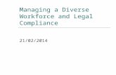 Managing a Diverse Workforce and Legal Compliance 21/02/2014.