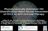 Phylodynamically Estimated HIV Diversification Rates Reveal Prevention of HIV-1 by Antiretroviral Therapy Jeffrey B. Joy, Richard H. Liang, Rosemary M.