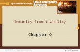 Immunity from Liability Chapter 9. Copyright © 2007 Thomson Delmar Learning Objectives Describe the history and current status of sovereign immunity as.