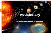 _ Vocabulary Zhulin Middle School ZhanFeng'e. three astronauts. an astronaut. 翟志刚、刘伯明、景海鹏.