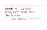 Week 4: Group Project and Web Services MIS5001: Management Information Systems David S. McGettigan.