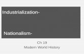 Industrialization- Nationalism- Ch 19 Modern World History.