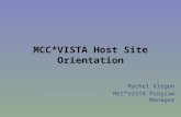 MCC*VISTA Host Site Orientation Rachel Klegon MCC*VISTA Program Manager.