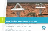 Deep Radio continuum surveys With acknowledgements to the Wajarri Yamatji people, the traditional owners of ASKAP land Ray Norris Auckland SKANZ meeting,