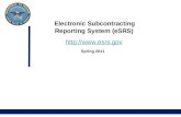 00 Electronic Subcontracting Reporting System (eSRS)  Spring 2011.