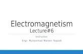 Electromagnetism Lecture#6 Instructor: Engr. Muhammad Mateen Yaqoob