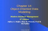 1 © Prentice Hall, 2002 Chapter 14: Object-Oriented Data Modeling Modern Database Management 6 th Edition Jeffrey A. Hoffer, Mary B. Prescott, Fred R.