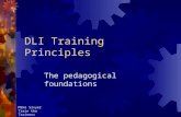 DLI Training Principles The pedagogical foundations Mike Sivyer Train the Trainers Montreal, March 8, 2004.