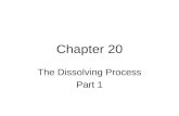 Chapter 20 The Dissolving Process Part 1. Solutions Solutions are homogeneous mixtures.