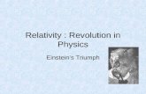 Relativity : Revolution in Physics Einstein’s Triumph.