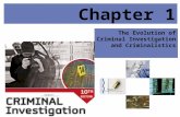 Chapter 1 The Evolution of Criminal Investigation and Criminalistics.