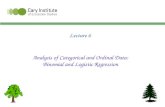 Analysis of Categorical and Ordinal Data: Binomial and Logistic Regression Lecture 6.