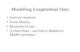 Modelling Longitudinal Data Survival Analysis. Event History. Recurrent Events. A Final Point – and link to Multilevel Models (perhaps).