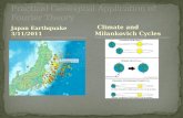 Japan Earthquake 3/11/2011 Climate and Milankovich Cycles.