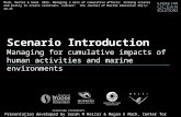 Scenario Introduction Managing for cumulative impacts of human activities and marine environments Presentation developed by Sarah M Reiter & Megan E Mach,