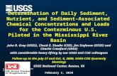 U.S. Department of the Interior U.S. Geological Survey Determination of Daily Sediment, Nutrient, and Sediment-Associated Chemical Concentrations and Loads.