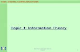 T305: DIGITAL COMMUNICATIONS 1 Arab Open University-Lebanon Tutorial Topic 3: Information Theory.