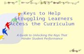 Keys to Help Struggling Learners Access the Curriculum A Guide to Unlocking the Keys That Hinder Student Performance.