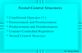 Nested Control Structures * Conditional Operator (?:) * Preincrement and Postincrement * Predecrement and Postdecrement * Counter-Controlled Repetition.