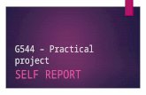 G544 – Practical project SELF REPORT. Revision  Socrative quiz  In pairs – answer each question.  We will then discuss each answer given.
