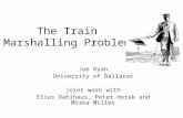 The Train Marshalling Problem Joe Ryan University of Ballarat joint work with Elias Dahlhaus, Peter Horak and Mirka Miller.