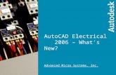 1 AutoCAD Electrical 2006 - What’s New? AutoCAD Electrical 2006 – What’s New? Advanced Micro Systems, Inc.