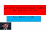 Joe Turner’s Come and Gone (1986) by August Wilson Part III-III of III.