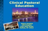 Clinical Pastoral Education Sisters Hospital CPE Program 2157 Main Street Buffalo, NY 14214.