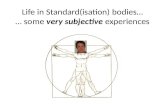 Life in Standard(isation) bodies… … some very subjective experiences.