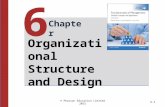 © Pearson Education Limited 20156-1 Chapter 6 Organizational Structure and Design.