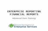 ENTERPRISE REPORTING FINANCIAL REPORTS Advanced Users Training.