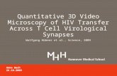 Quantitative 3D Video Microscopy of HIV Transfer Across T Cell Virological Synapses Anna Buch 26.10.2009 Wolfgang Hübner et al., Science, 2009.