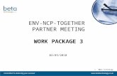 ENV-NCP-TOGETHER PARTNER MEETING WORK PACKAGE 3 02/03/2010 c Beta Technology.