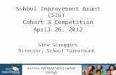 School Improvement Grant (SIG) Cohort 3 Competition April 26, 2012 Gina Scroggins Director, School Turnaround.
