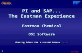 EASTMAN 1 Direct Materials Sharing ideas for a shared future...... PI and SAP... The Eastman Experience Eastman Chemical OSI Software Sharing ideas for.
