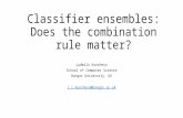 Classifier ensembles: Does the combination rule matter? Ludmila Kuncheva School of Computer Science Bangor University, UK l.i.kuncheva@bangor.ac.uk.