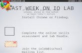 INFORMATION ORGANIZATION LAB SEPTEMBER 7, 2010 Install Chrome or Firebug. Complete the online skills assessment and lab Doodle. Join the iolab@ischool.