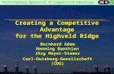 PACA - Participatory Appraisal of Competitive Advantage Creating a Competitive Advantage for the Highveld Ridge Bernhard Adam Henning Banthien Jörg Meyer-Stamer.