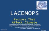LACEMOPS Factors That Affect Climate llhammon Strategy “The wind begins in a cave. Far to the north, a young god sleeps in that cave. He dreams of a girl,