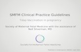 SMFM Clinical Practice Guidelines Tdap Vaccination in pregnancy Society of Maternal Fetal Medicine with the assistance of Neil Silverman, MD Published.
