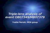 Triple-lens analysis of event OB07349/MB07379 Yvette Perrott, MOA group.