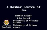 A Kosher Source of Ham Nathan Friess John Aycock Department of Computer Science University of Calgary Canada.