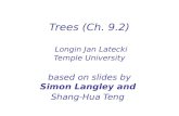 Trees (Ch. 9.2) Longin Jan Latecki Temple University based on slides by Simon Langley and Shang-Hua Teng.