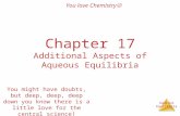 Aqueous Equilibria Chapter 17 Additional Aspects of Aqueous Equilibria You love Chemistry You might have doubts, but deep, deep, deep down you know there.