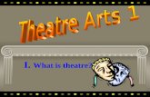 I. What is theatre? Theatre is fun costumes and make-up...