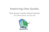 Improving Data Quality Tuscaloosa County School System STI Office/District, McAleer PR.