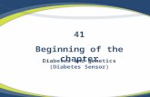 Beginning of the chapter Diabetes and genetics (Diabetes Sensor) 41.